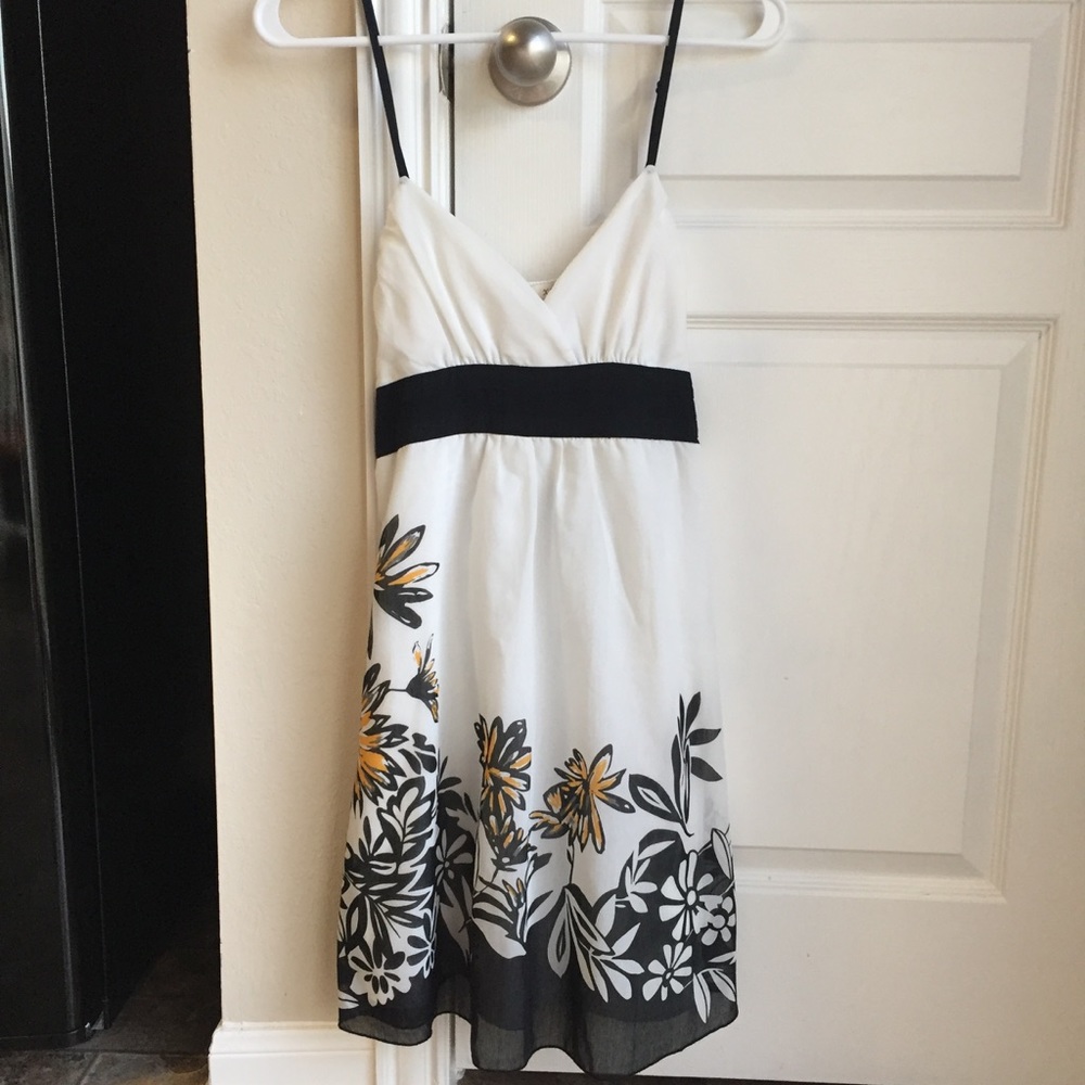 Black and white floral dress